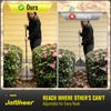 Adjustable Leaf Rake, Expandable Lightweight Metal Yard Rakes