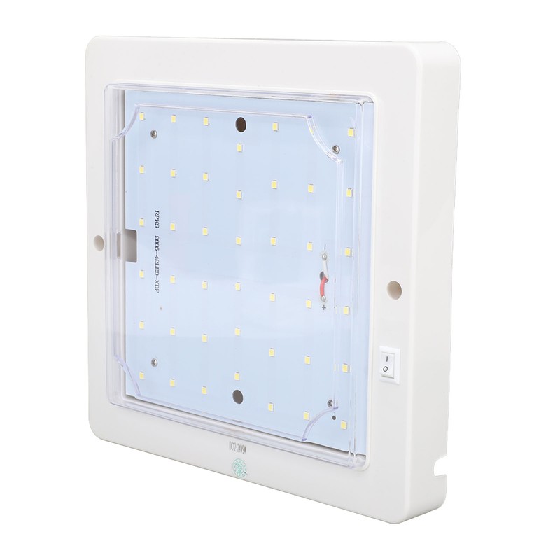 8x8 Inch DC 12‑24V Square RV Cabin Ceiling Lamp 9W