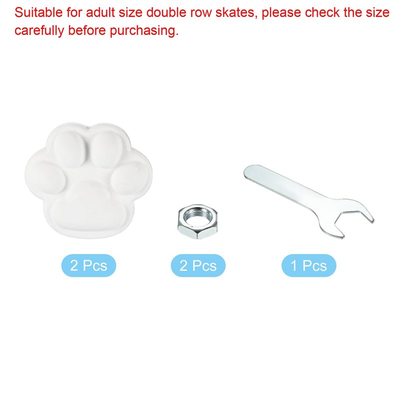 PATIKIL Roller Skate Toe Stops with 0.6'' Bolts, 1 Pair
