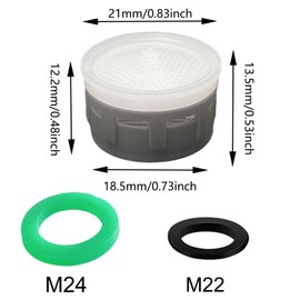 Faucet Aerator 1.2 GPM Flow Restrictor Plug-In Faucet Aerator Replacement Parts for Bathroom or Kitchen (white 20 Pieces)