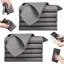 Wuzdy Pack of 10 Magic Cleaning Cloth, Household Cloths, Microfibre Cloths, Magic Glass Cleaning Cloth, Streak-Free Cleaning Cloths, Strong Water Absorption, for Kitchens, Windows, Glass, Cars (30 x