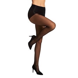 Natori Women's -616 Shimmer Sheer Control Top Tights, NAT, Black, M