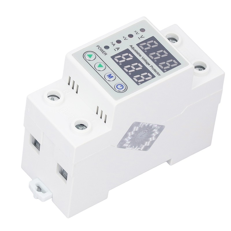 Digital Display 2P Voltage Protector Automatic Reset Under Over Voltage