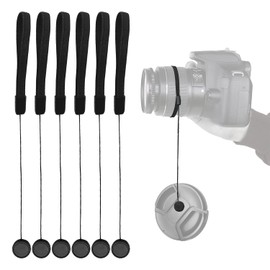 6 Pcs Lens Cap Keeper Cord, Lens Cap Keeper, Camera Lens Cap Leash for DSRL & Mirrorless Lenses - Lens Cap Tether/Lens Holder for Sony, Canon, Nikon, Sigma, Tamron and Others Camera Lens Accessories