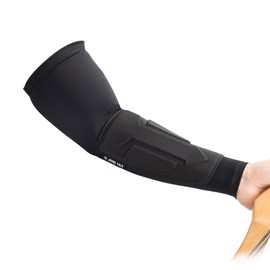 Protector de manga elástica para antebrazo ligero con cierre táctil ajustable para tiro con arco (acolchado grueso)