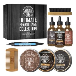 Kit De Cuidado De Barba Viking Revolution Con Aceite, Bálsam