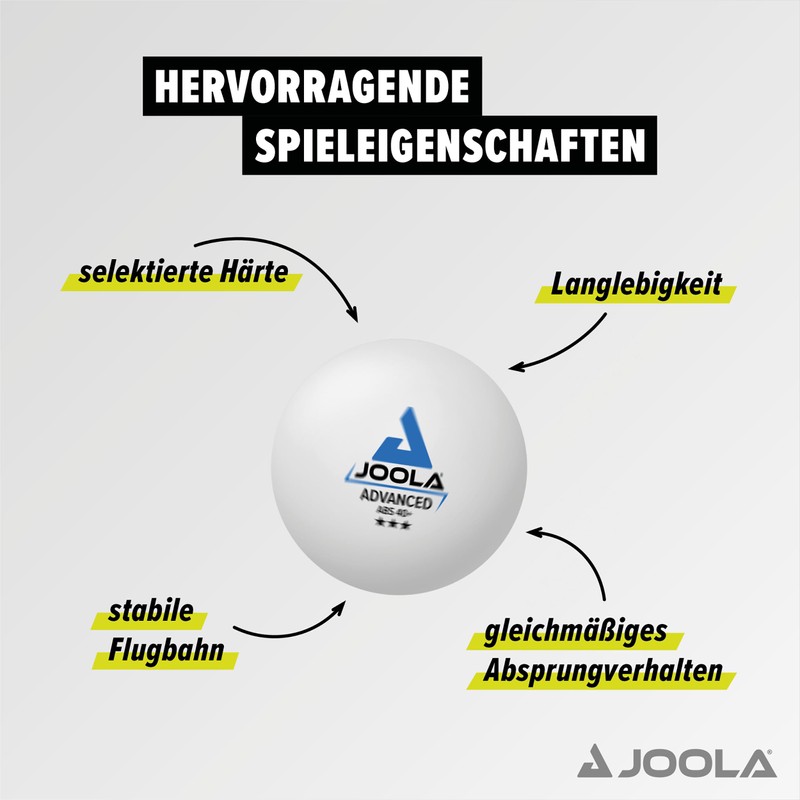 JOOLA Table Tennis Balls 3 Star Training Advanced 40+ mm
