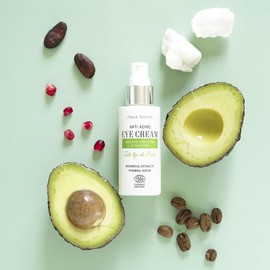 Alma Secret Contorno de Ojos Antiedad con Aguacate, Té Verde Ecocert Cosmos Natural, 30 ml
