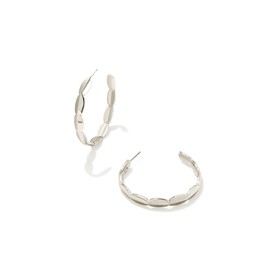 Kendra Scott Brooke Hoop Earrings for Women, Fashion Jewelry, Rhodium-Plated