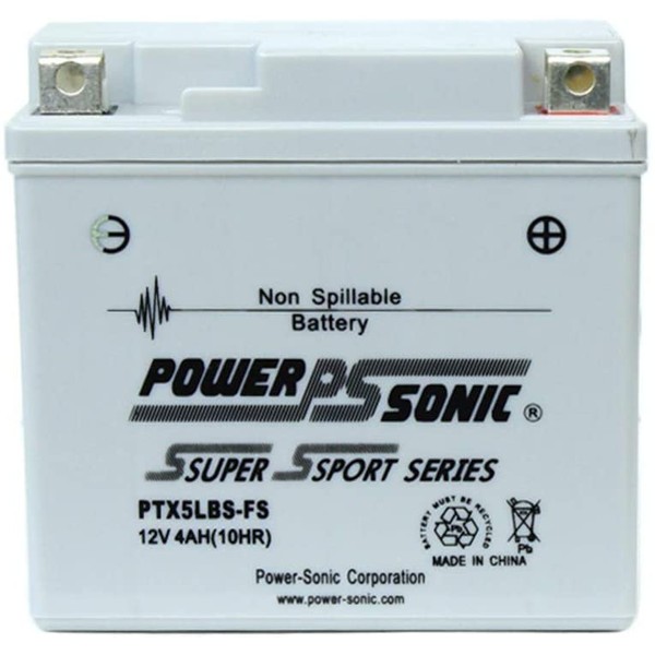 Power-Sonic (PTX5LBS-FS) Sealed Maintenance Free Powersport Battery
