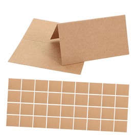 GRIRIW 100pcs Blank Table Tent Name Cards for Weddings Events Self Supporting Guest Seating Cards for Banquets Receptions Parties Elegant DIY