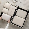 Beige suitcase organiser, packing cubes compression, packing cubes, packing cubes
