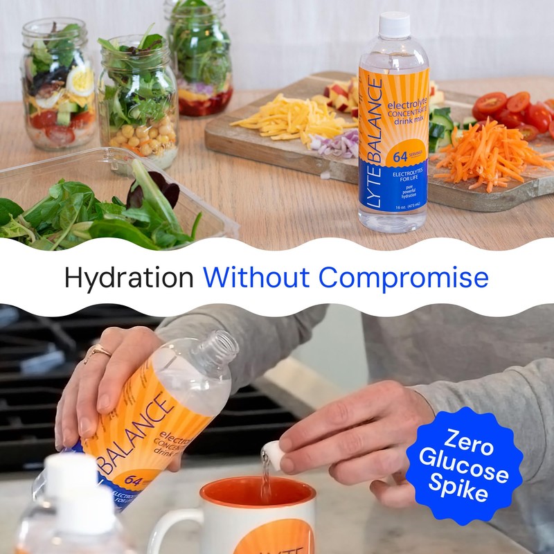 LYTE BALANCE Electrolye Concentrate | Liquid Electrolytes Drink Mix w/Sodium,
