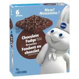 Pillsbury Chocolate Fudge Brownies Bars, 150g/5.3 oz. {Imported from Canada}