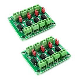 Hailege Set of 2 PC817 4 Channel Optocoupler Insulation Board 817 Voltage Converter Module Voltage Isolation Module 3.6-30V Photoelectric Isolation Module (2/4/8 Channel Optional)
