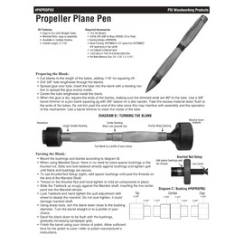 Penn State Industries PKPROPCH Propeller Airplane Twist Ballpoint Pen Kit Woodturning Project (Chrome)