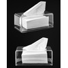 QWORK® Acrylic Tissue Box, Tissue Holder, Napkin Dispenser, Clear, Placed