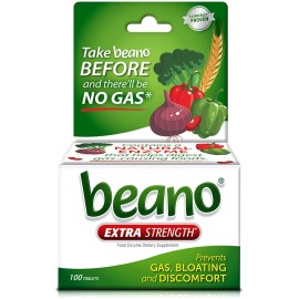 Beano 300 GALU Strength Tablets 100 Count Gas Relief Dietary Supplement