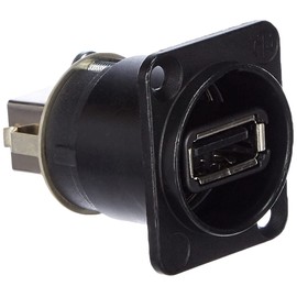 Neutrik NAUSB-W-B Reversible USB Gender Changer Type A and B Black D-Housing