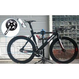 BESNIN Single Speed Bike Crankset 170mm 48T BCD Single Crank Arms for Bicycle Square Crankset Black