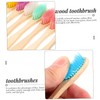 Alipis 10 Pack Soft Travel Toothbrushes Bamboo Charcoal Wooden Handle