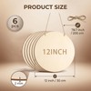 shuielai 6 Pack Round Wooden Discs, Unfinished Wood Circles for