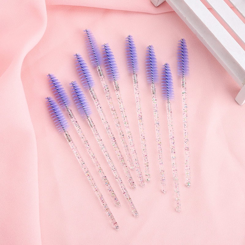 BTYMS 100 Pieces Disposable Eyelash Brush Mascara Wnad Brow Spoolie