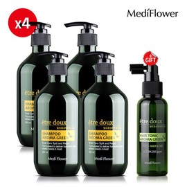 Mediflower Ettus Aroma Green Anti-Hair Loss Shampoo 500mlx4 + Hair Tonic Free / 메디플라워에트투스 아로마 그린 탈 모 샴푸 500mlx4+헤어토닉 증정