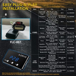 Throttle Response Controller 9 Drive Modes Smart Electronic Racing Accelerator Compatible with Ford F150 F250 Raptor Fusion Focus Grand Mondeo Ranger Transit Mazda 5 6 BT-50 CX-9