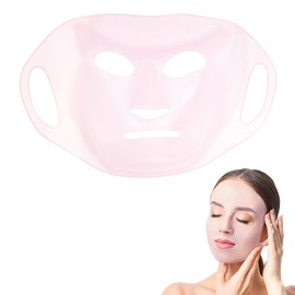 Eurow Luxe Reusable Silicone Face Mask, Locks in Serums & Moisturizers, Enhances Absorption, Prevents Evaporation, Flexible with Ear Loops, Hands-Free Skincare for All Skin Types, Pink, 2-Pack