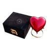 Red Urn Keepsake Mini Heart Cremation Urn with Premium Box