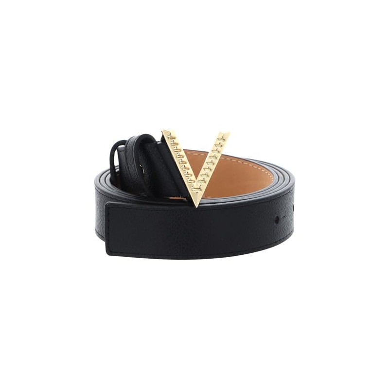 Valentino Hampton Plaque Buckle Belt W95 Nero/Oro - Can be