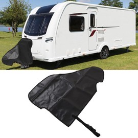 Towing Hitch Cover, Caravan Towing Hitch Cover Waterproof Dustproof Sun Proof PVC Camper Hitch Protective Cover with Buckle, for for Car Campers, RV