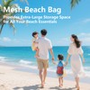 Lyreh 3stk Netz-Strandtasche mit Kordelzug, 3 Farben Strapazierfähige Strandspielzeug Netztasche