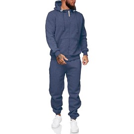 CUBECIRCLE Sweatsuits for Men 5 Piece Men's Jogging Tracksuit Set Hoodie Casual Athletic Long Sleeve Zipper Suit Set