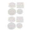 8 Pcs Silicone Coaster Molds Silicone Epoxy Resin Coaster Casting
