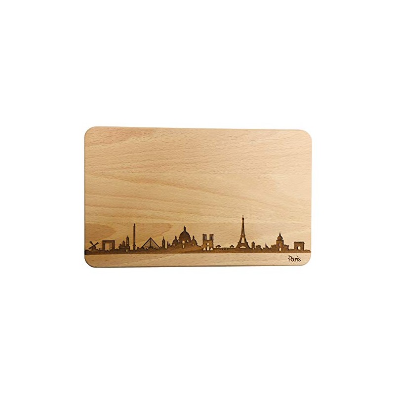 Paris Skyline Bread Board | Beech Breakfast Board | Wooden