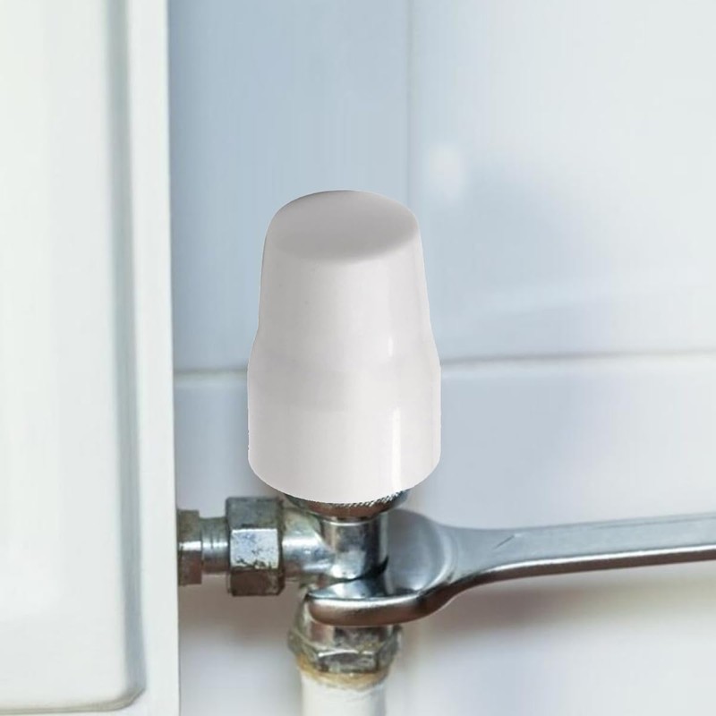 Radiator Valve Caps - 2 Pack Universal Push Fit White