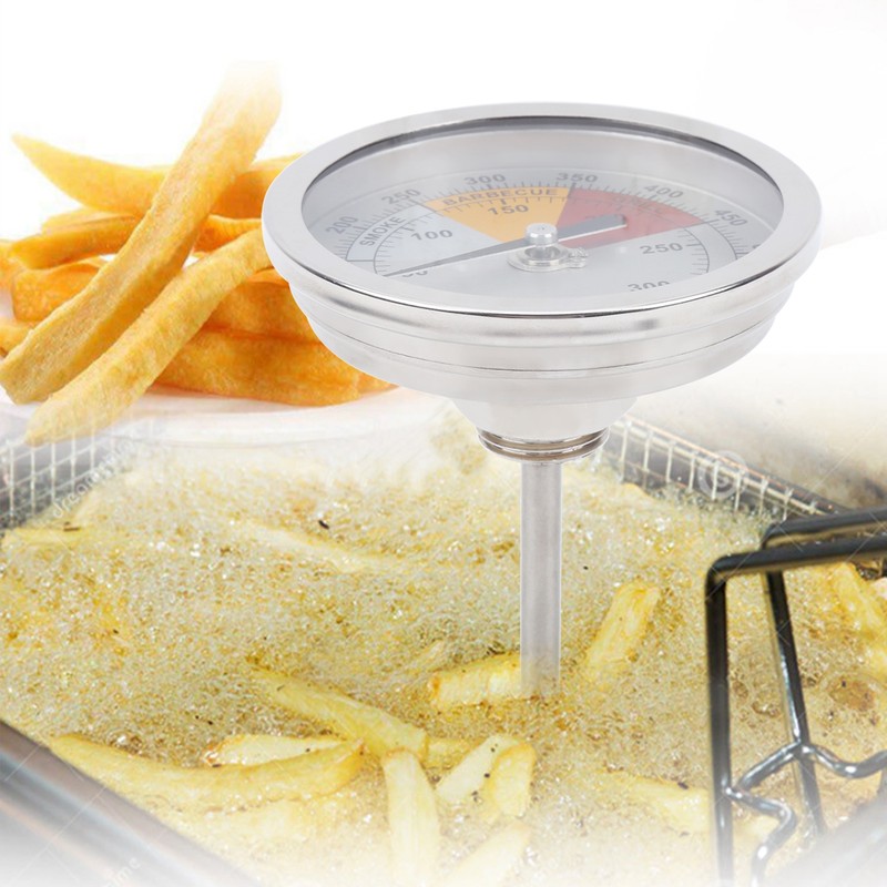 0‑300℃ 1/2in NPT Stainless Steel Grill Thermometer Oven Temperature Meter