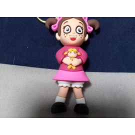 El Chavo del Ocho 3-D (La Chilindrina)  Silicone Charm  Keychain