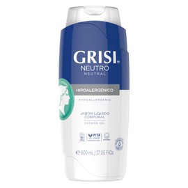 GRISI Shower Gel Neutro, 800 ml  Jabón Líquido Corporal Hipoalergénico  Ideal para piel sensible.                                                     