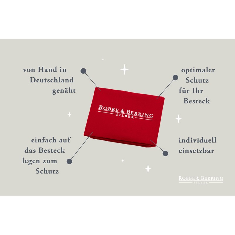 Robbe & Berking Cover cloth for 133 pieces.