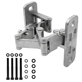 Fence Gate Hinges，Heavy Duty Steel Frame Hinges,180 Degree Open,Weld onto The Gate or Screw mounting，Max Load 440LB for Swing Door Trailer Ramp Gate（2 Pack） (660lb)