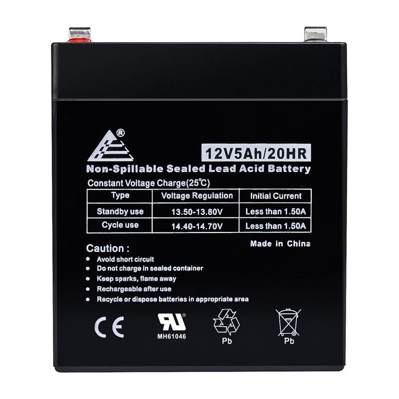 ECI Power 2 Pack: 12V 5AH VRLA AGM 12V 5AH