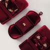 Yinbeini Velvet Ring Box，Engagement Jewelry Gift Boxes Holder for Women,Ceremony