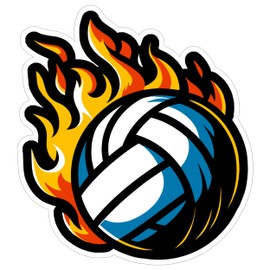 Volleyball Sport Sticker 4 Inch - Waterproof Vinyl Decal for Laptop Water Bottle Car Tumbler - Durable Aesthetic Long-Lasting Stickers for Adults ID44990