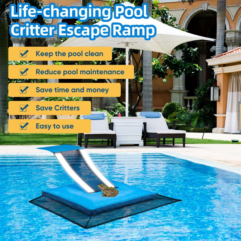 HKZ Pool Frog Animal Escape Ramp - Pool Critter Frog