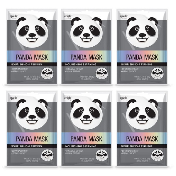 Epielle Panda Character Skincare Sheet Masks | Animal Spa Mask | -For All Skin Types |spa gifts for women, Spa Gift, Birthday Party Gift for her kids, Spa Day Party, Girls Night, Slumber party, Stocking Stuffers | 6 count skincare sheet masks
