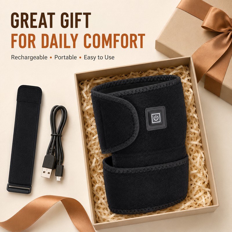 Electric Heated Knee Wrap for Daily Comfort – Adjustable USB