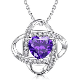 LANKRALOVNA Necklaces for Women,S925 Silver Jewelry with Birthstone Pendant Necklace Gifts for Mom,Wife,Sister,Girlfriend,Best Friend on Chrismas,Birthday,Valentines,Mothers Day,Anniversary, Sterling